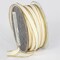 The Ribbon People Ivory and Gold French Wired Craft Ribbon 0.25&#x22; x 108 Yards